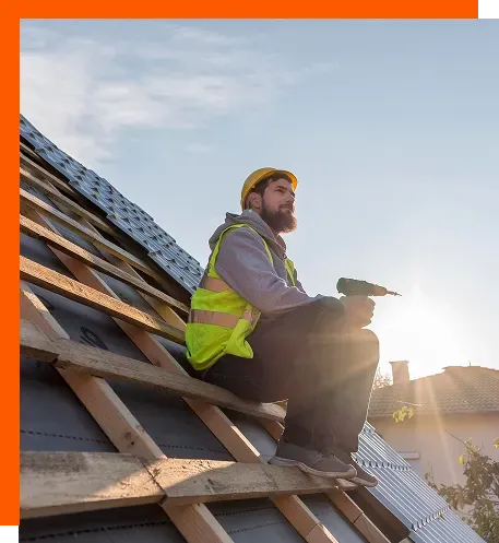 Couvreur sur le toit