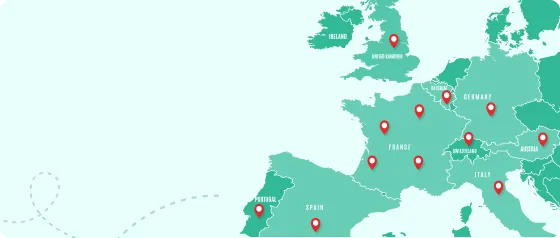 Carte de l'Europe mobile